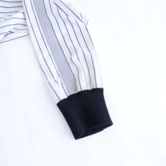 Vintage Stitches Genuine Rare 90's  Chicago White Sox Black & White MLB Zip Up - Picture 5 of 13